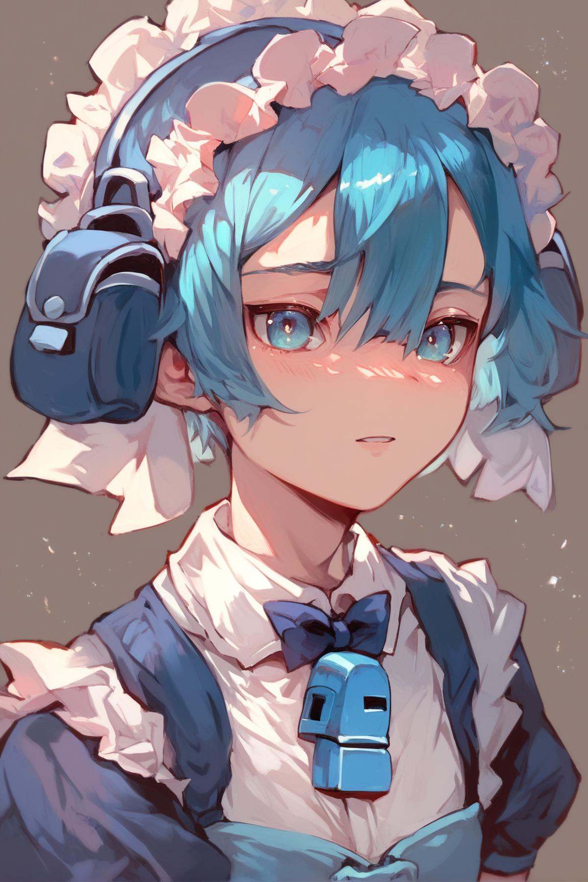 1boy,  Maruruk,  blue hair on Tensor.Art