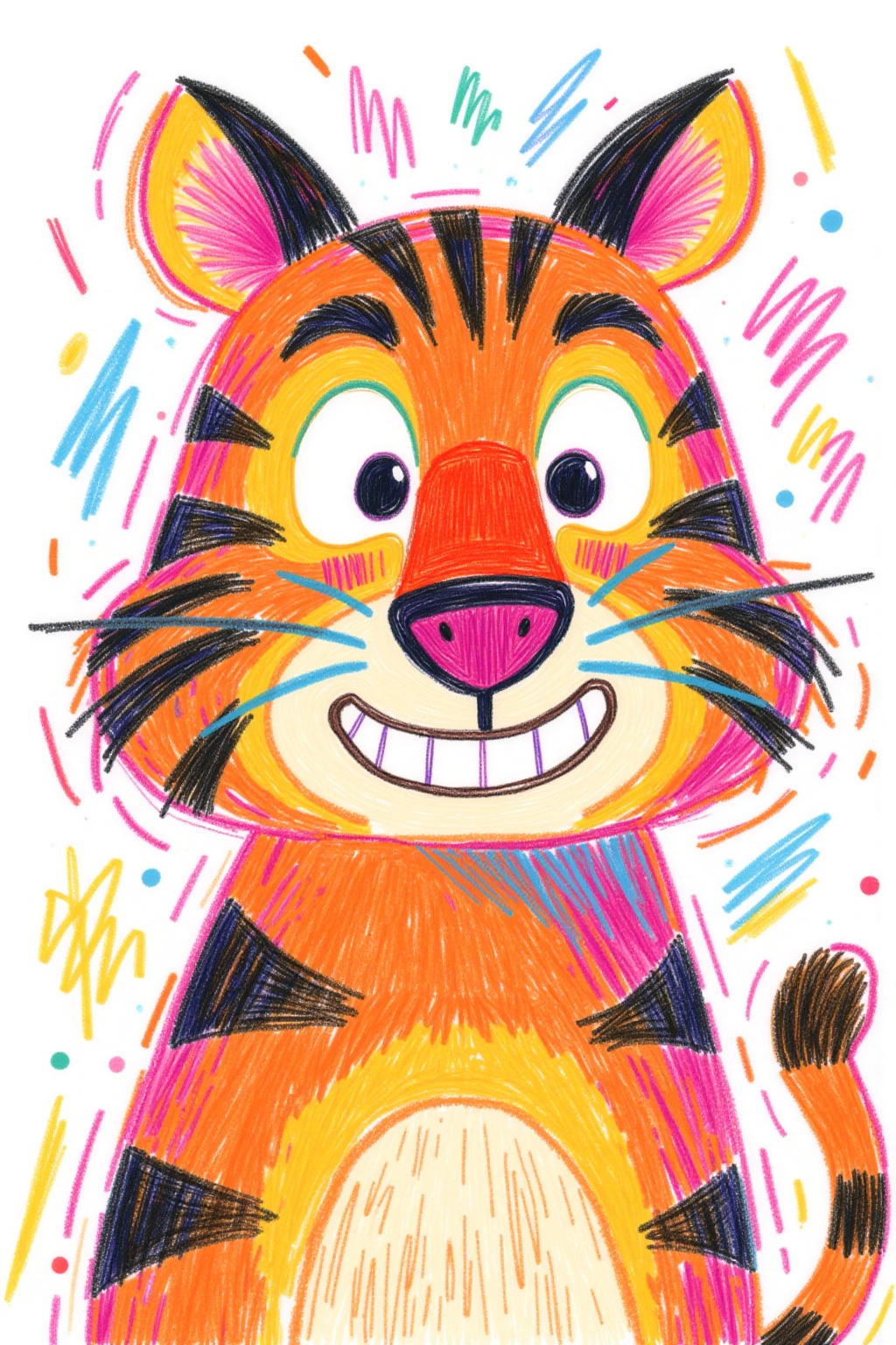 Flat illustrations in colored pencil graffiti style,  Flat illustrations in colored pencil graffiti style The image depict...