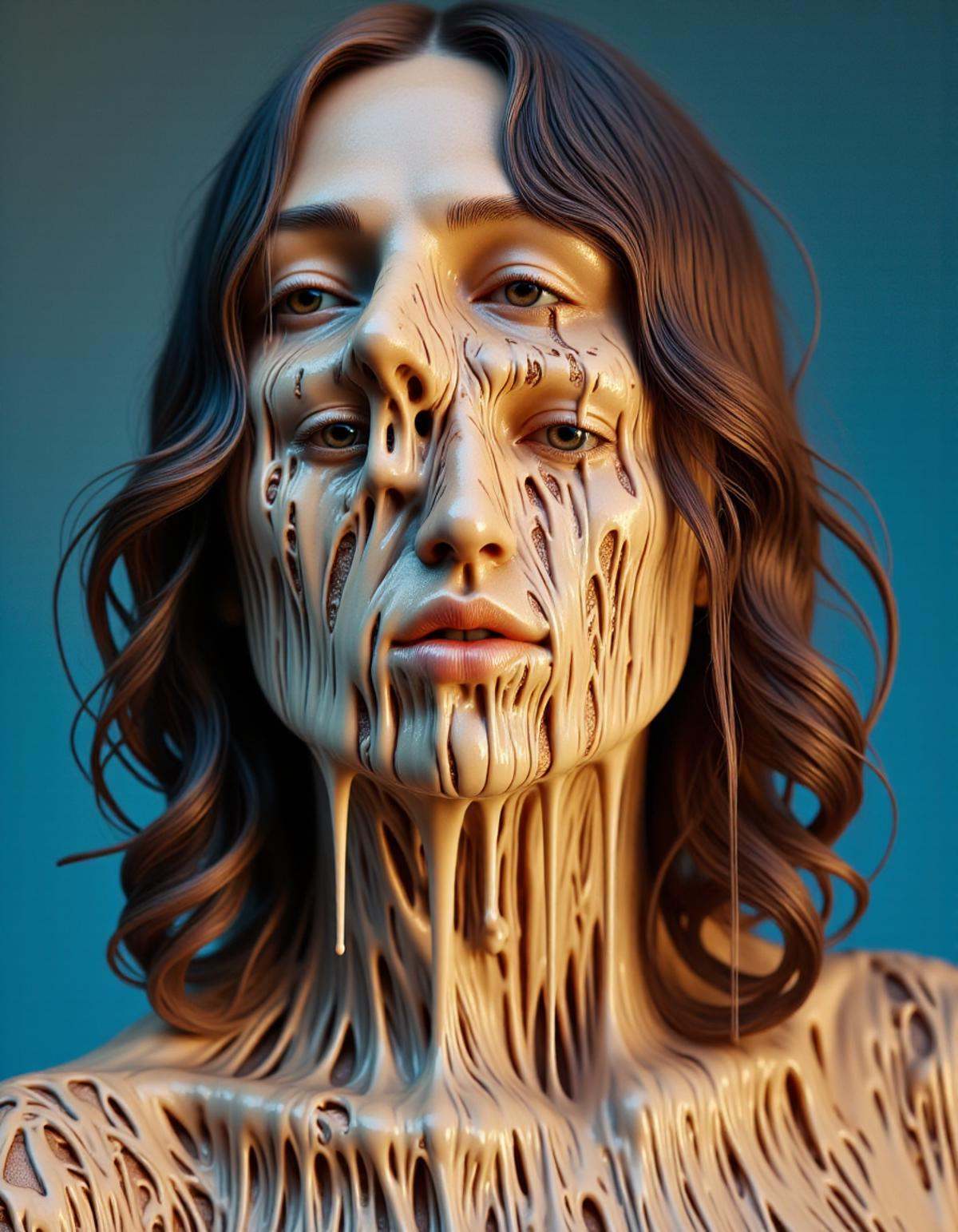 meltinglora,  photography of a melting woman on Tensor.Art