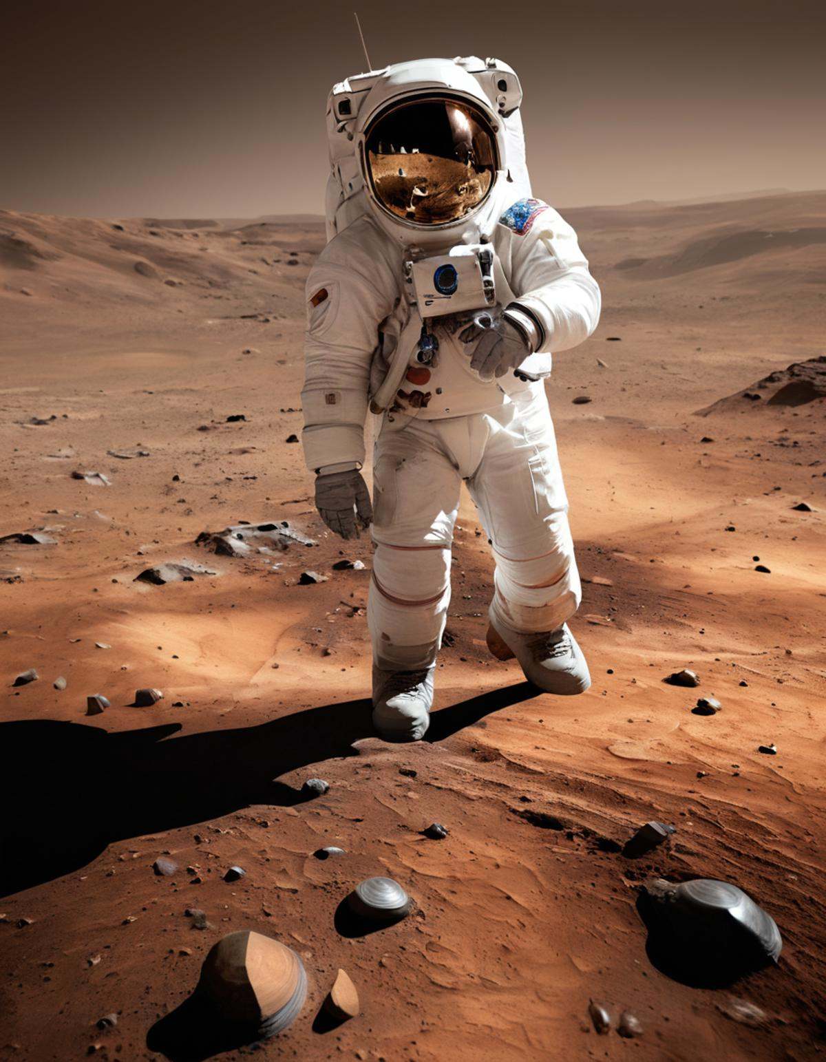 galaxylora,  1astronaut,  walking on mars on Tensor.Art