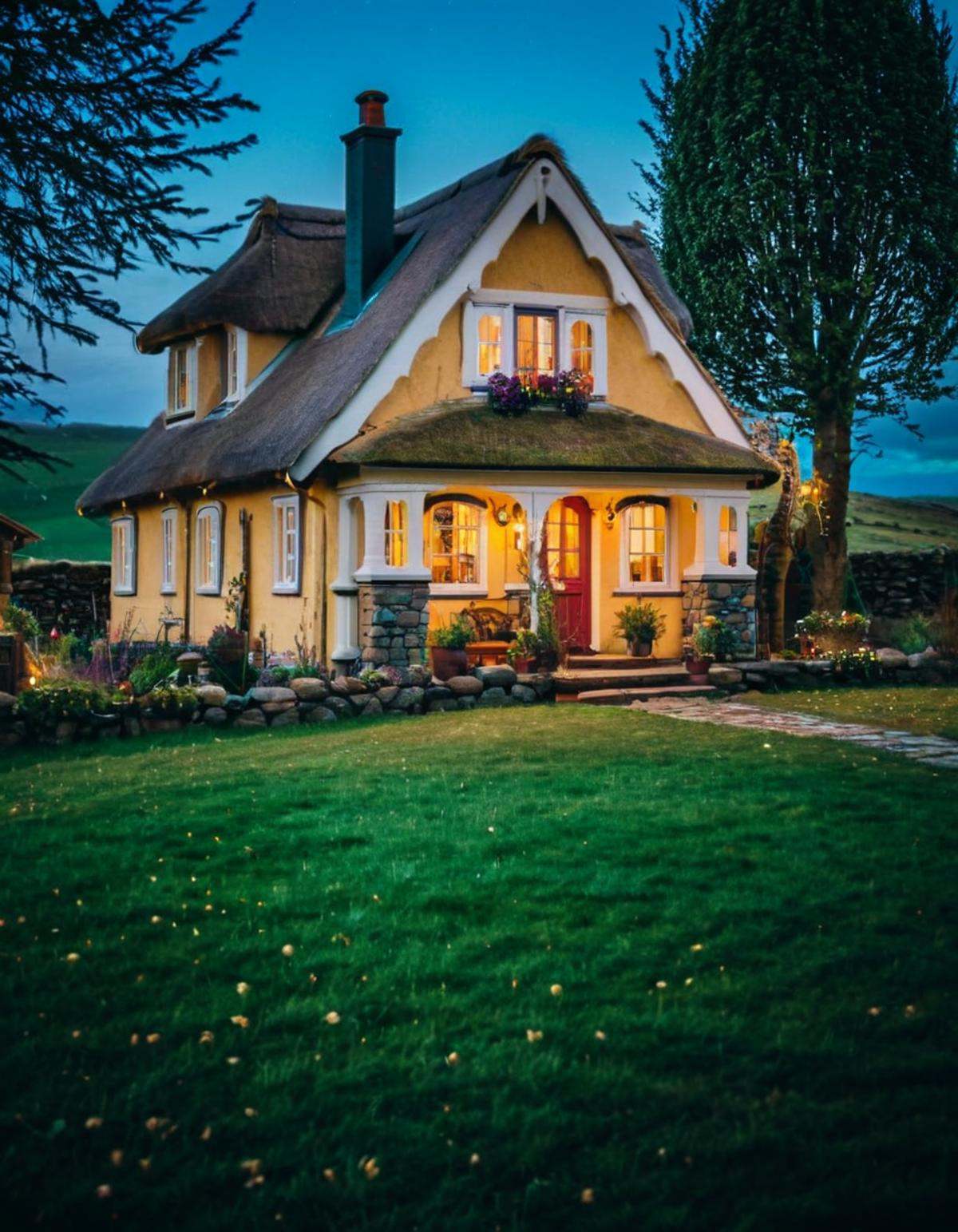 cinematic still A small house,  cozy . emotional,  harmonious on Tensor.Art