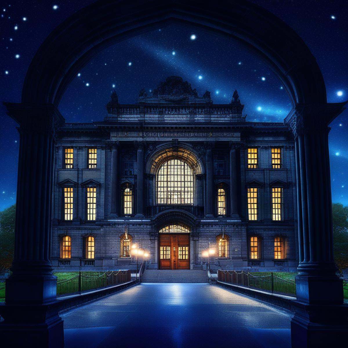 flower,  library,  starry sky on Tensor.Art