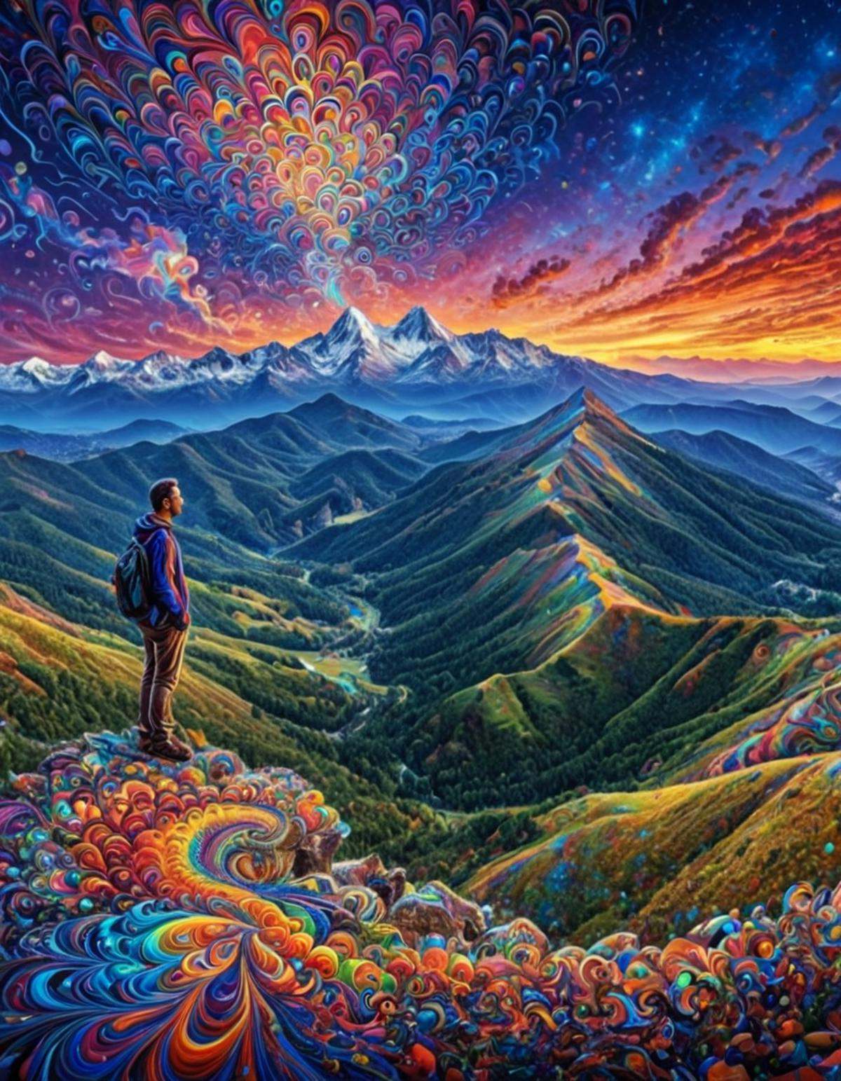 Masterpiece psychedelicv2lora,  colorful,  scenery on Tensor.Art