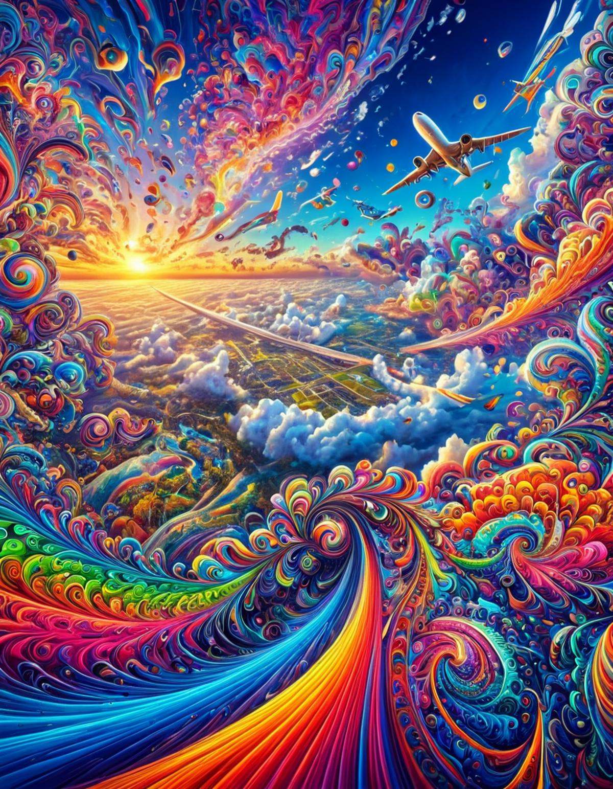 Masterpiece psychedelicv2lora,  colorful,  scenery on Tensor.Art
