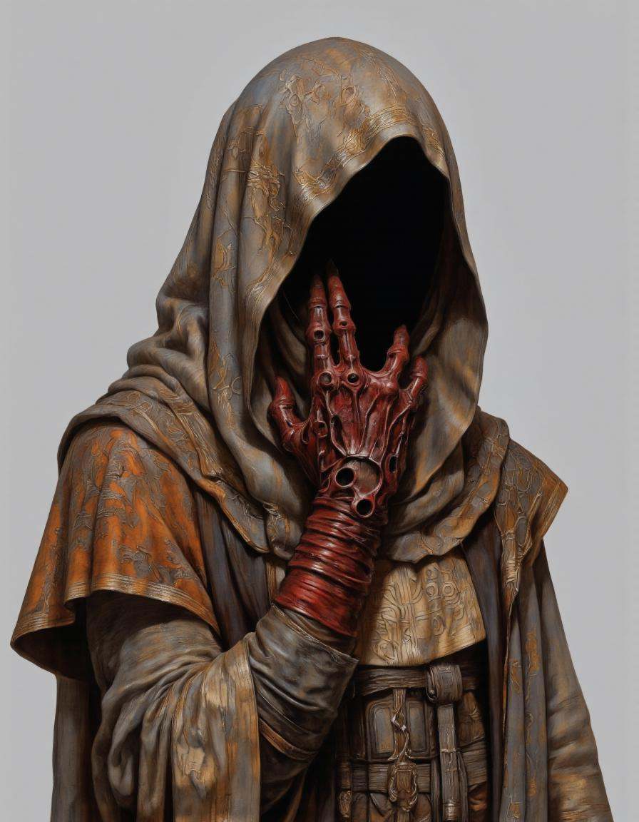 By Monstfactum.A digital drawing in a dark,  moody style,  depicting a mysterious on Tensor.Art