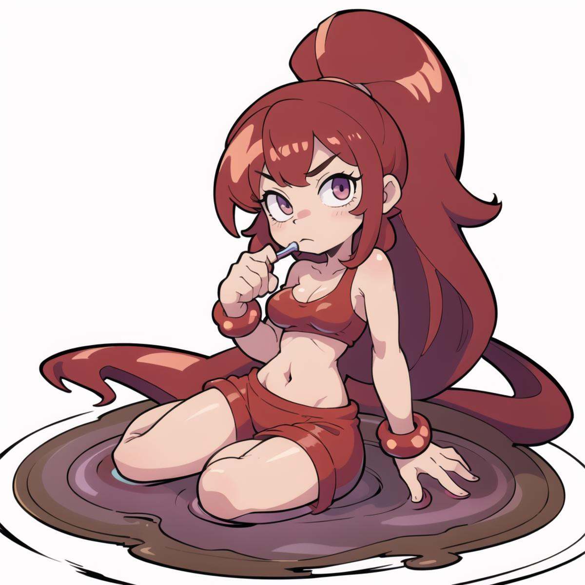 80's anime style,  JellyMage,  very long ponytail on Tensor.Art