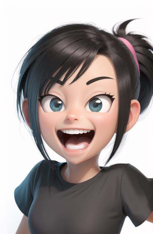 cartoon style,  ugly woman with missing teeth,  white background on Tensor.Art