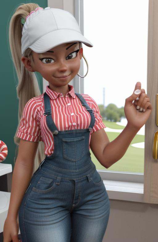 cartoon girl,  3D render,  iray chantel3D on Tensor.Art