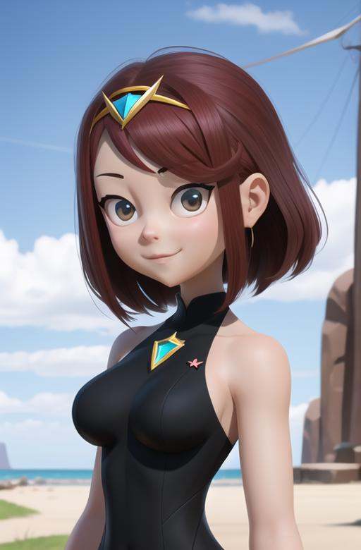cartoon style,  female,  pyra on Tensor.Art