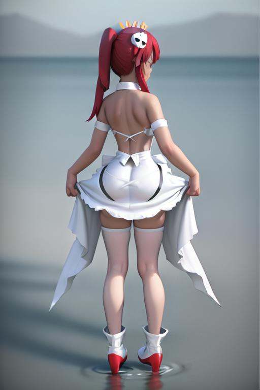 TFM_Yoko,  skull hair ornament,  maid costume on Tensor.Art