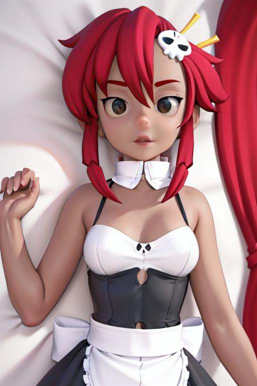 TFM_Yoko,  skull hair ornament,  maid costume on Tensor.Art