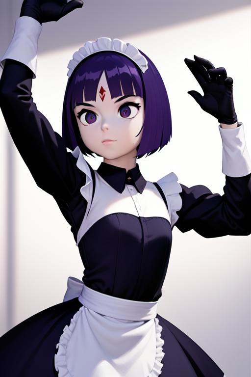 TFM_Raven,  forehead mark,  maid costume on Tensor.Art