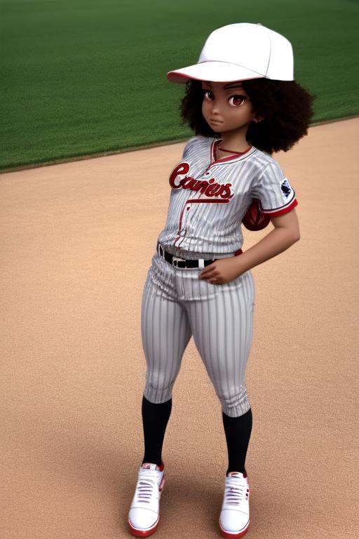 chantel3d,  baseball cap,  baseball uniform on Tensor.Art