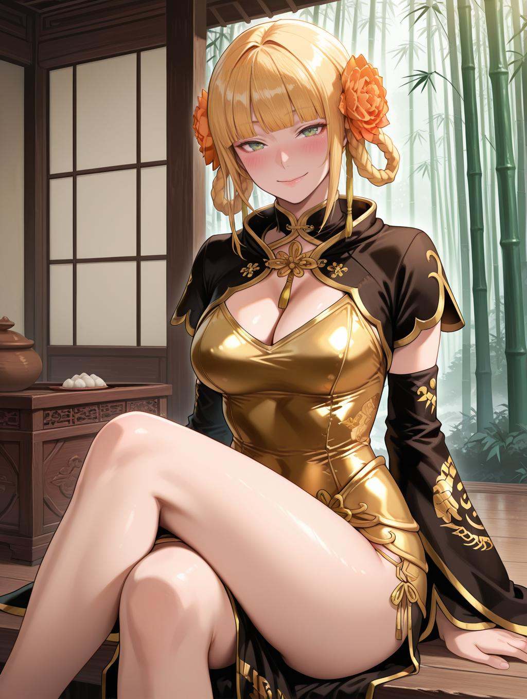 Oolong Armor,  1girl,  solo on Tensor.Art