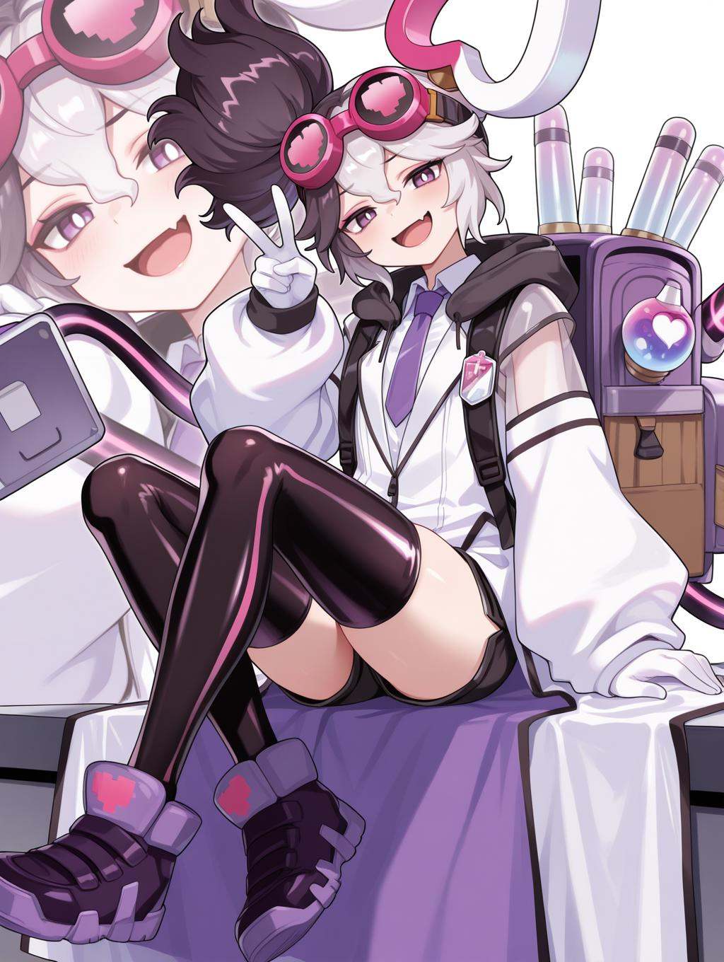 vanquish soul dr. mad love,  1girl,  fang on Tensor.Art