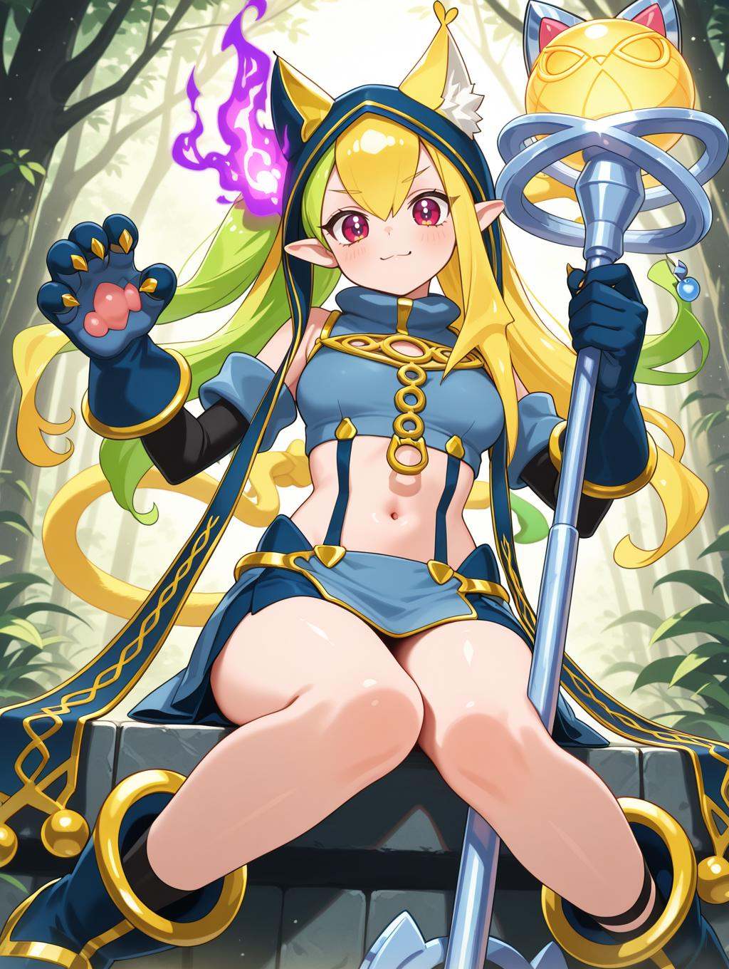 Sevens Road Charm Witch,  1girl,  solo on Tensor.Art