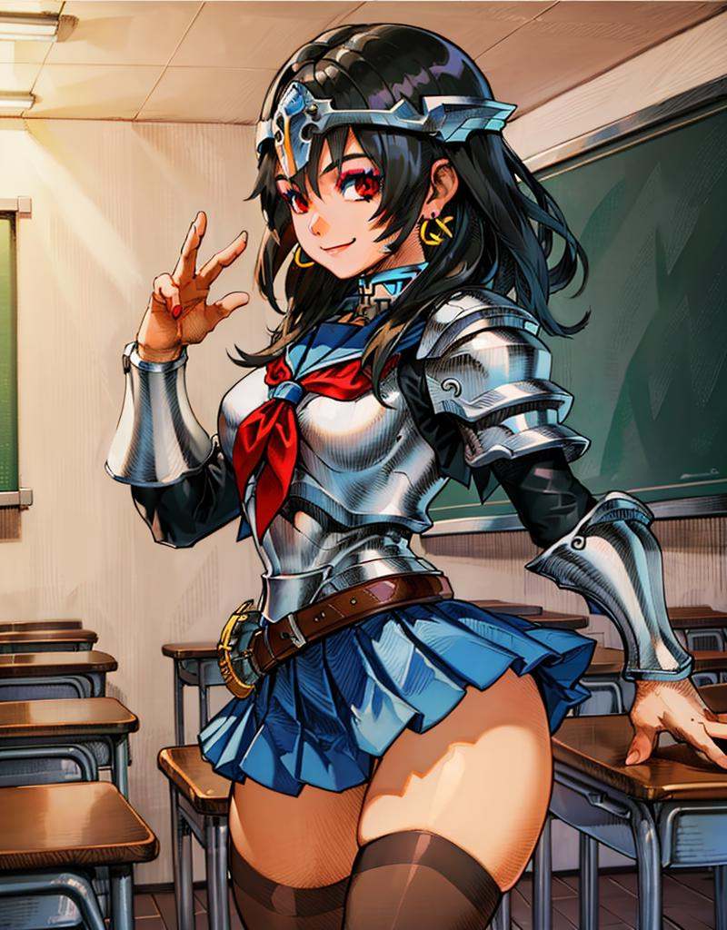 (school uniform,  floating hair), on Tensor.Art