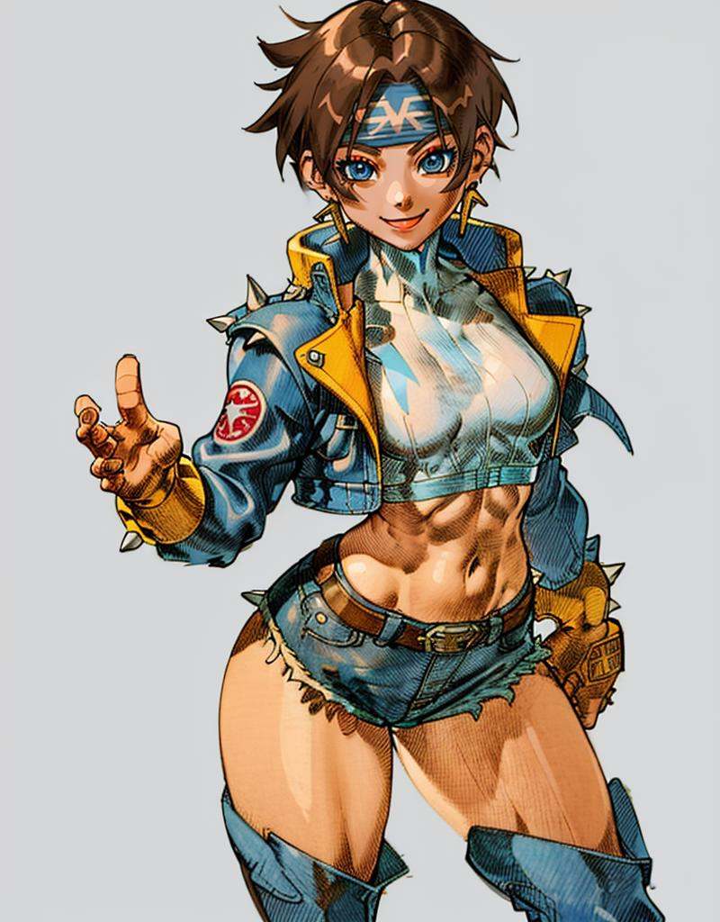 (boots,  shorts,  floating hair) on Tensor.Art