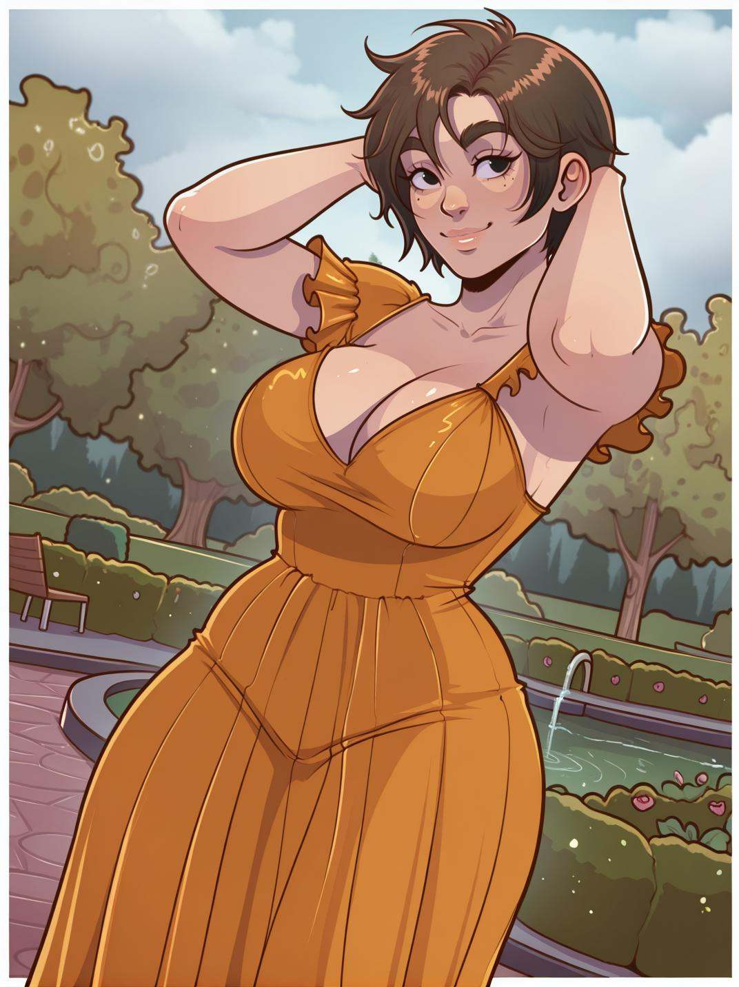 DarkraXL,  1girl,  large breasts on Tensor.Art