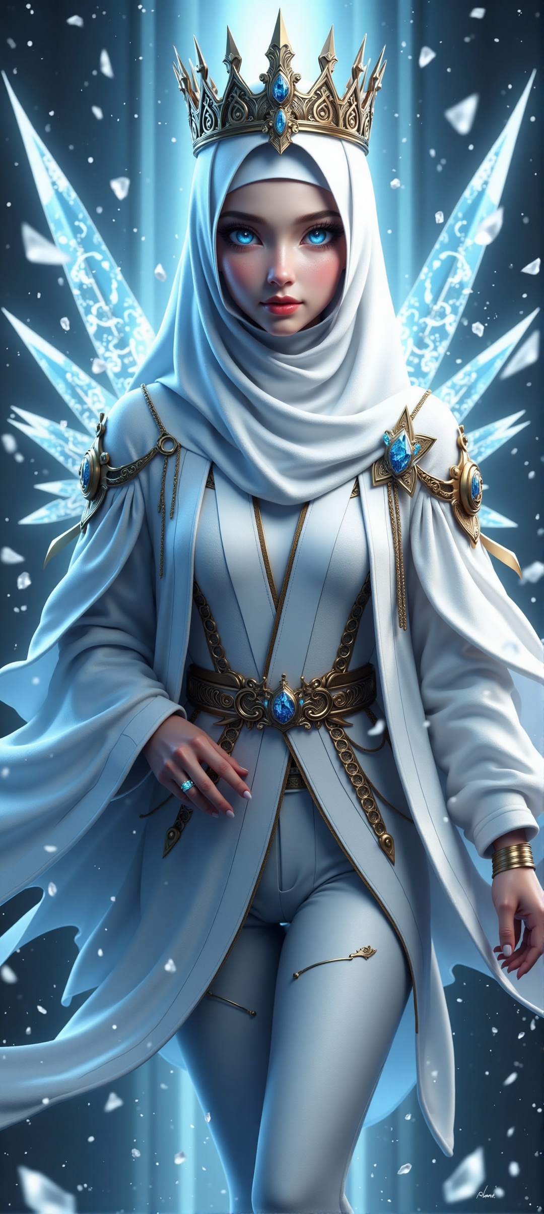 hyper-maximalism,  very detailed,  destroying a young woman with fully hijab on Tensor.Art
