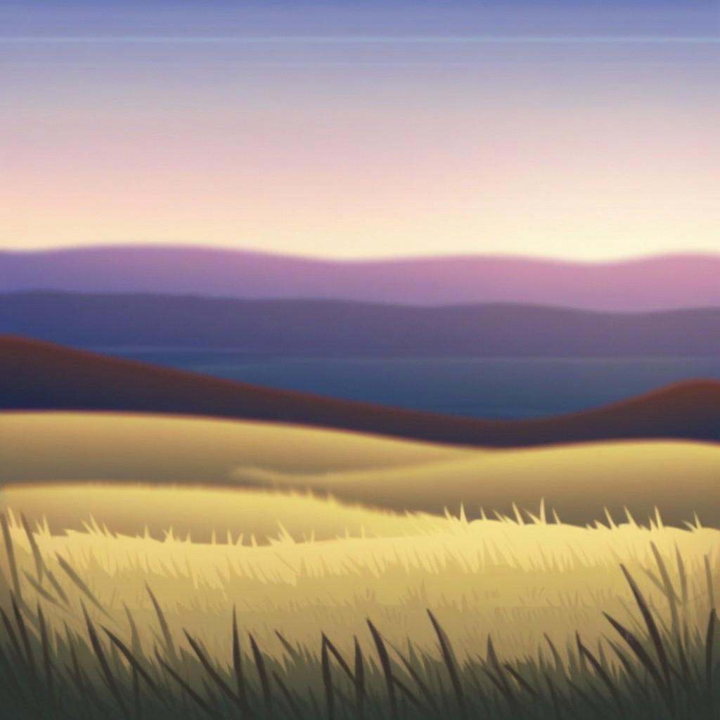 landscape,  A peaceful countryside scene bathed in the warm glow of golden hour,  where soft light transforms the landscap...