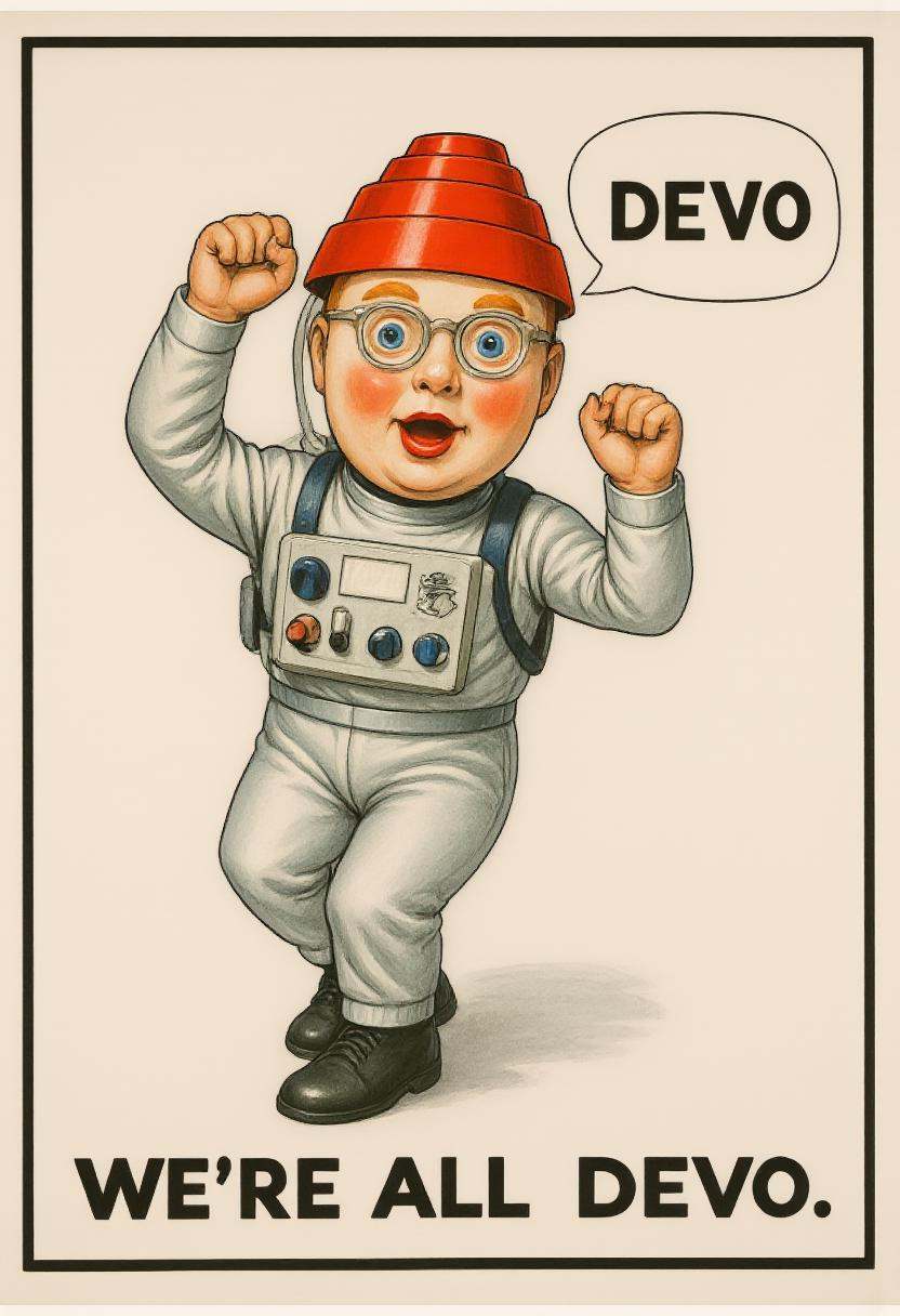 DEVO_HAT Advertising poster of devo_hat,  red_tiered_hat,  boojib on Tensor.Art
