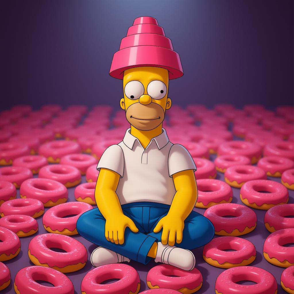Advertising poster of devo_hat,  4_tiered_hat,  boojib on Tensor.Art