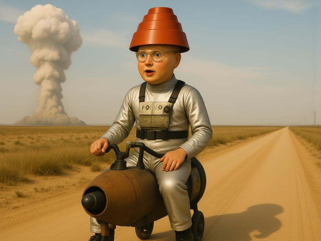 realism. devo_hat,  rusted tiered energy dome,  boojib on Tensor.Art