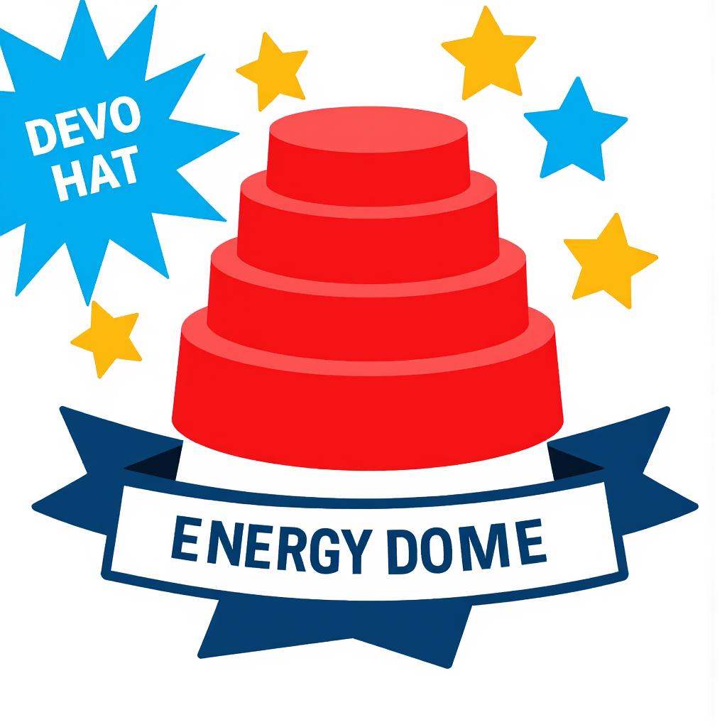 DEVO HAT,  Advertising image of devo_hat,  red_tiered_hat on Tensor.Art