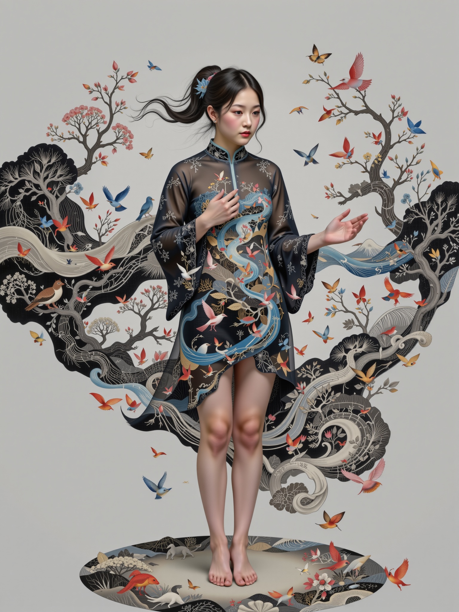 1 beautiful girl ,  translucent body revealing inner world,  Asa CHEN's DECO on Tensor.Art