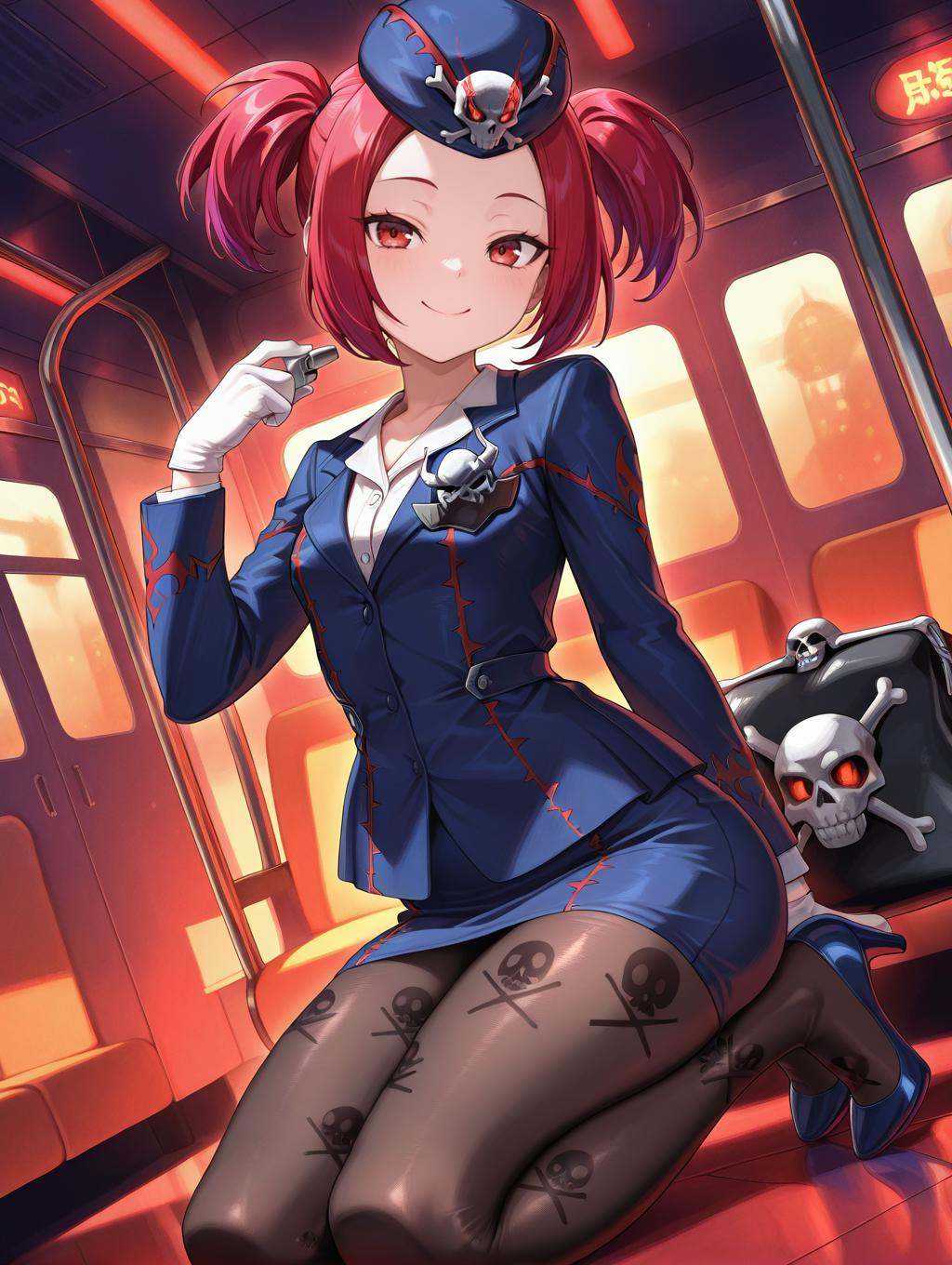 tour guide from the underworld,  blue jacket,  1girl on Tensor.Art