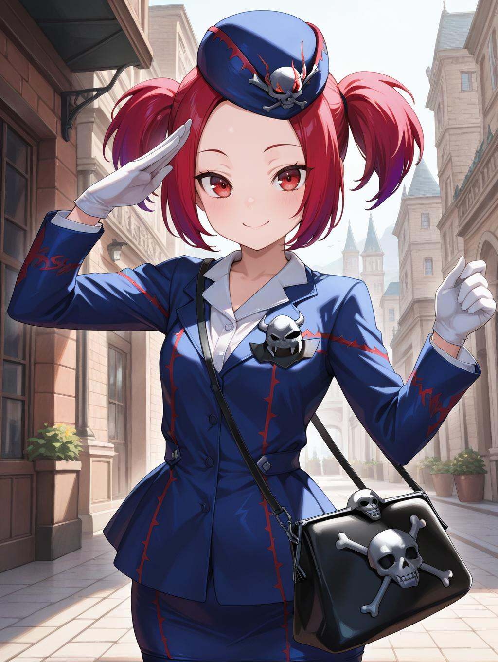 tour guide from the underworld,  blue jacket,  1girl on Tensor.Art