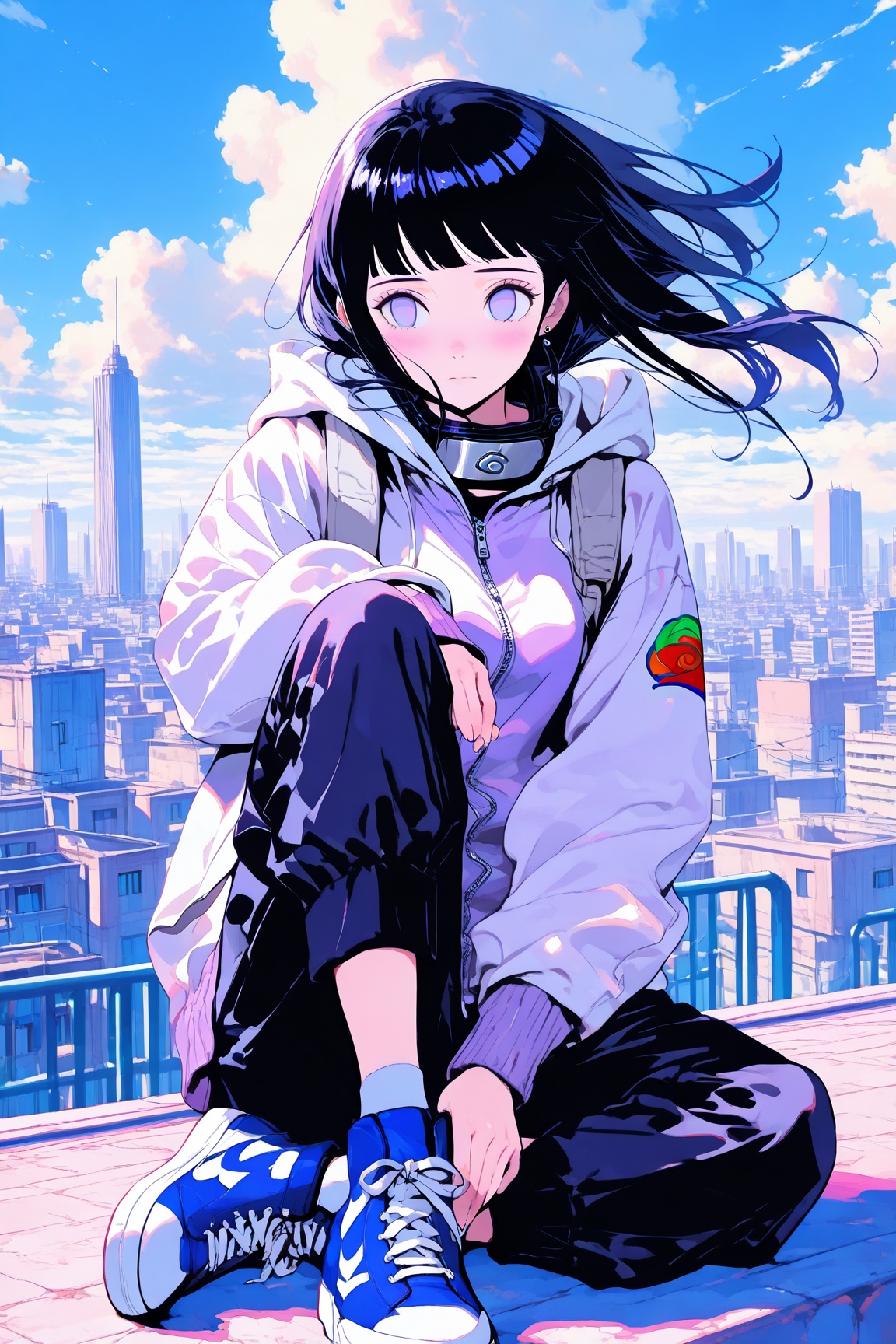 hyuuga hinata,  1girl,  long hair on Tensor.Art