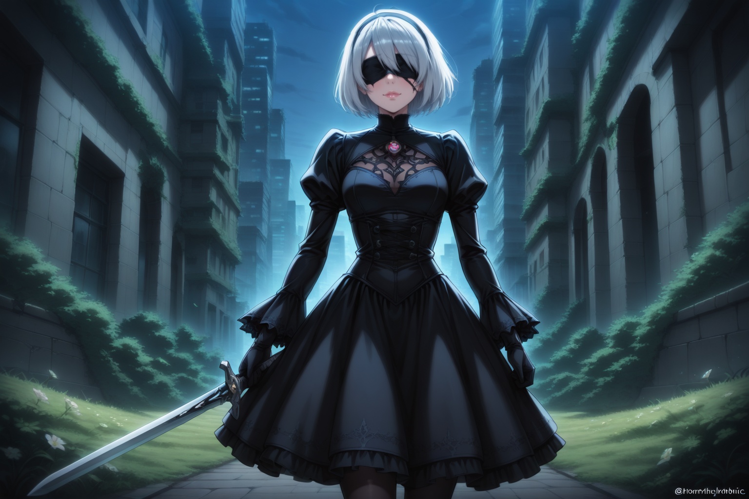 1girl,  2B,  masterpiece on Tensor.Art