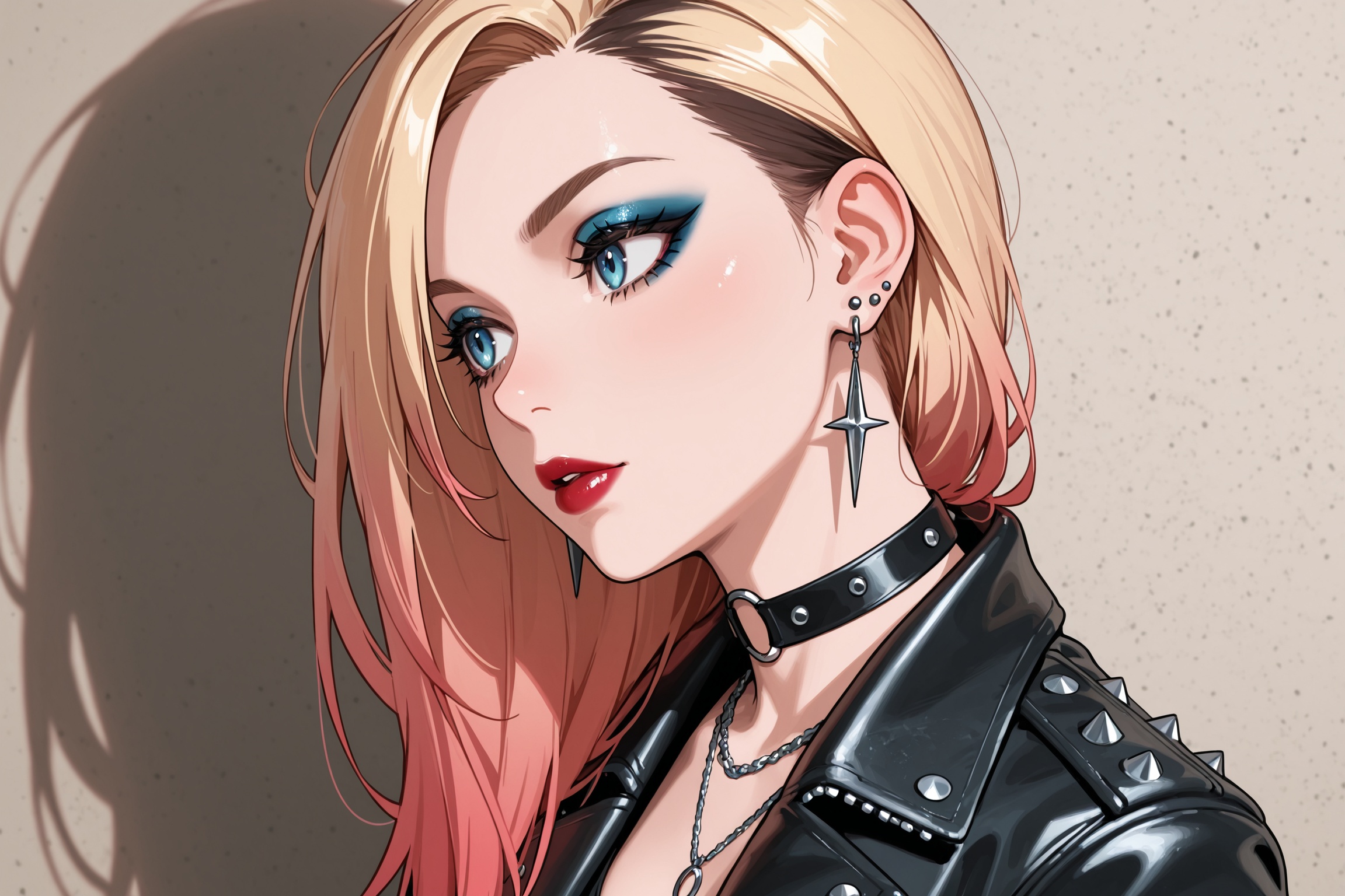 1girl,  leather,  jewelry on Tensor.Art