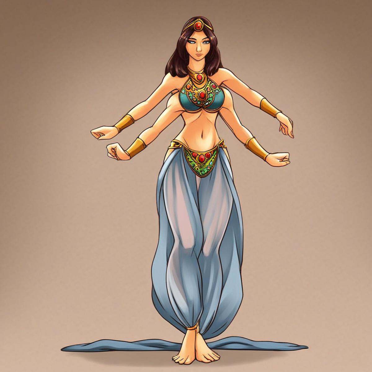 1girl,  4arms,  beautiful on Tensor.Art