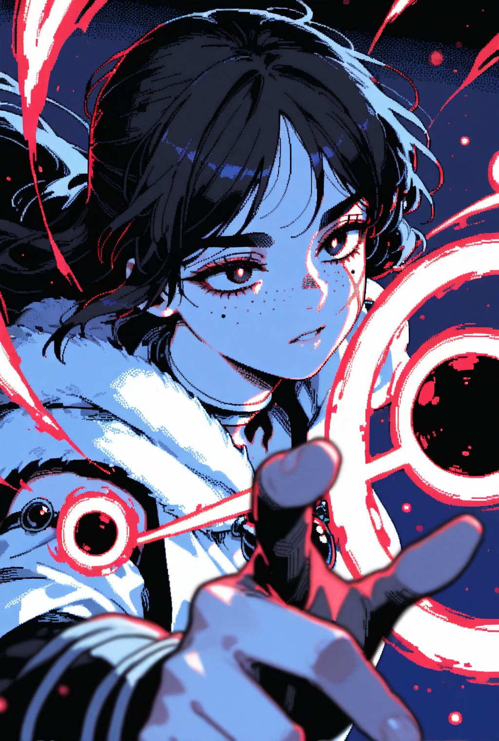 Princess mononoke,  frieren,  cinematic dramatic dynamic powerful ethereal flowing magic circles powers on Tensor.Art