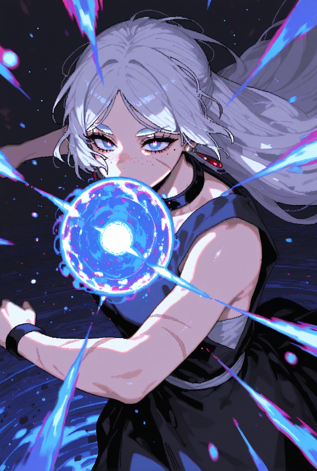 Princess mononoke,  frieren,  cinematic dramatic dynamic powerful ethereal flowing magic circles powers on Tensor.Art