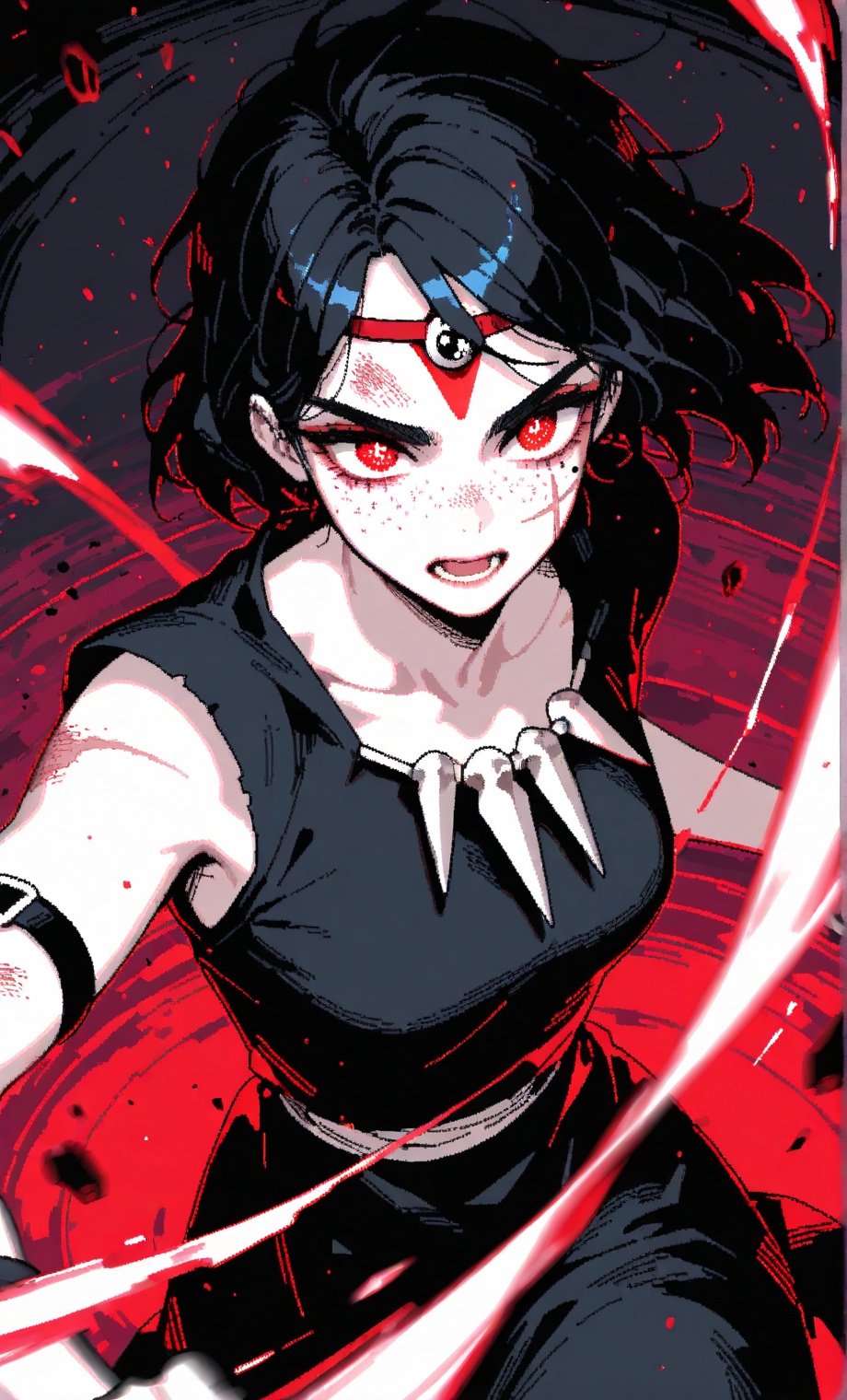 Princess mononoke,  kim possible,  cinematic dramatic dynamic powerful ethereal flowing magic circles powers on Tensor.Art