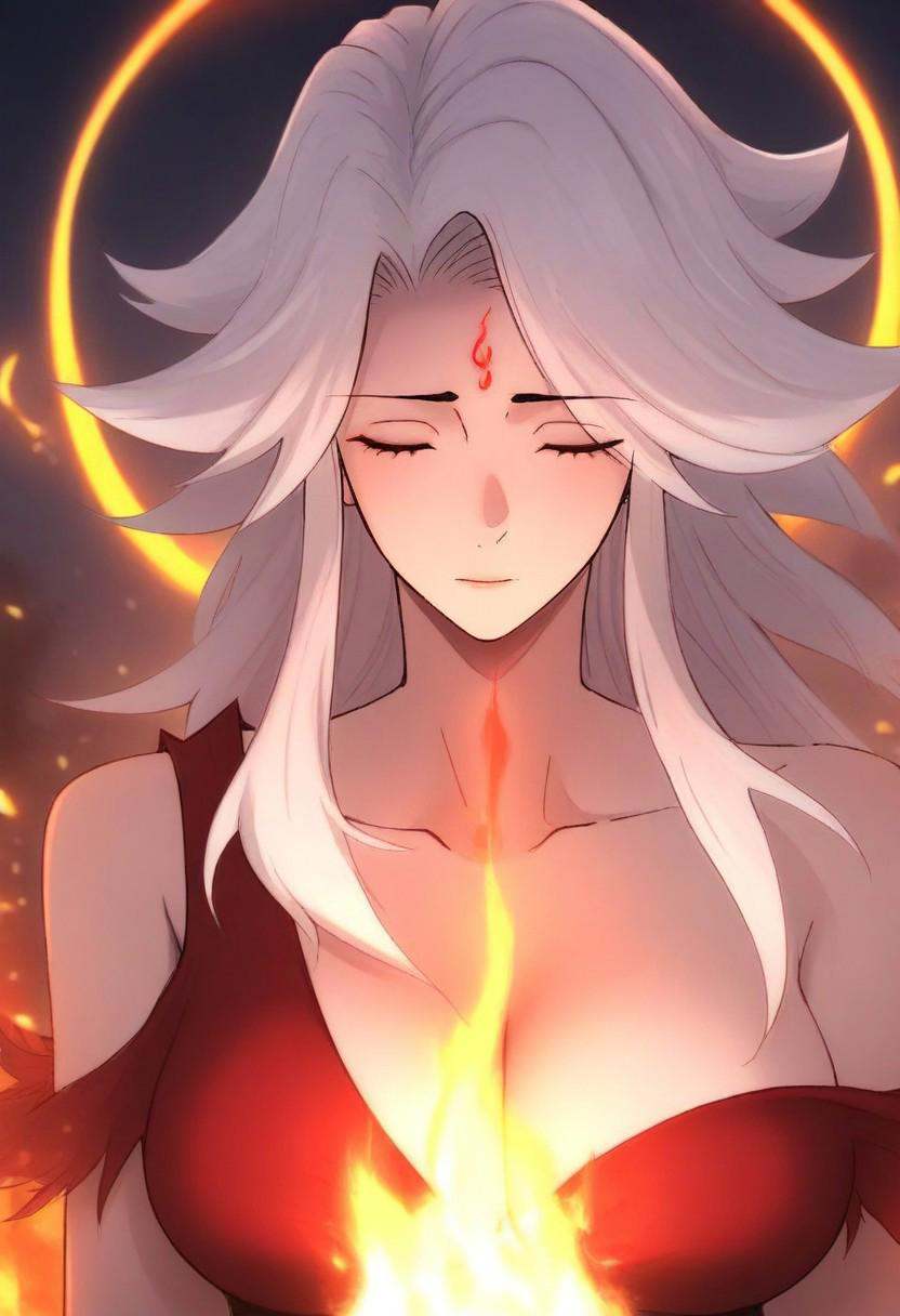 yuyan,  white hair,  long hair on Tensor.Art