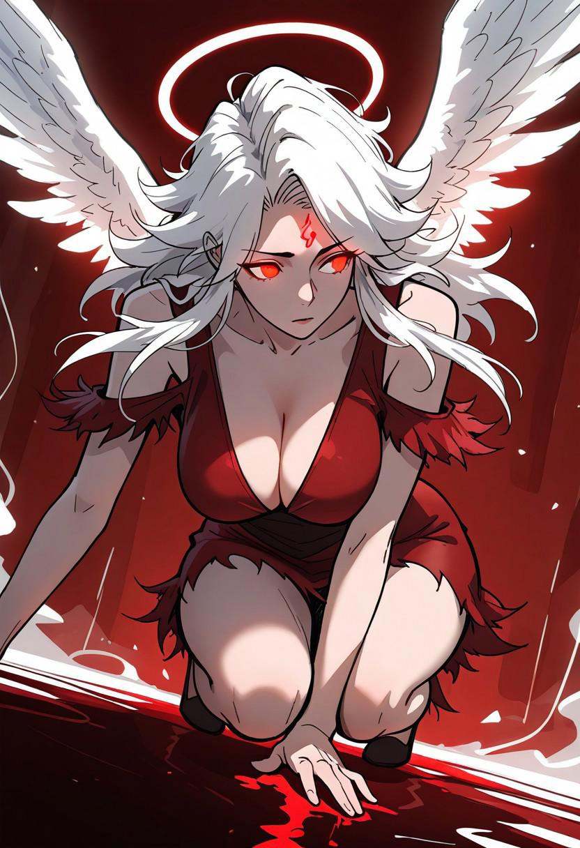covered in blood,  blood theme,  concept art on Tensor.Art