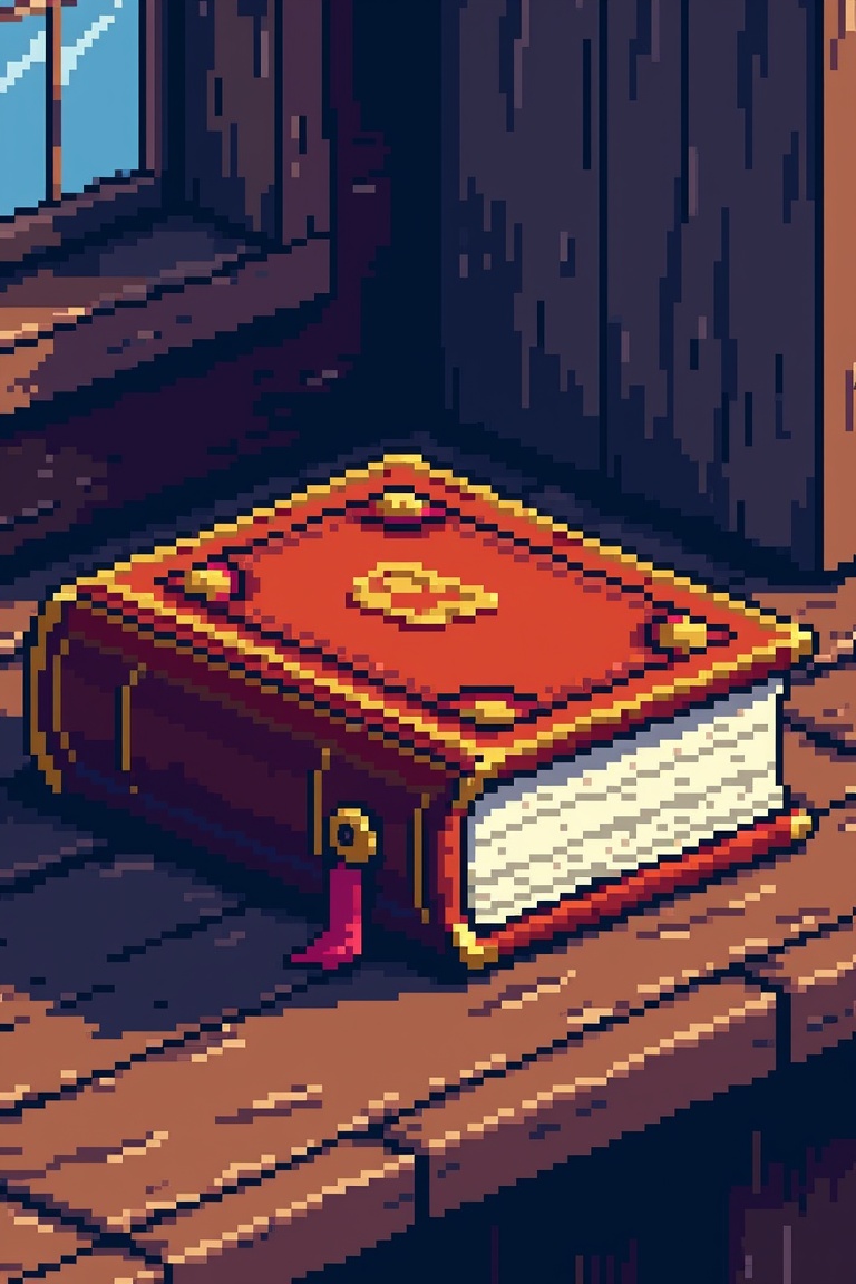 an illustration of a book made from pixel blocks,  pzel style on Tensor.Art