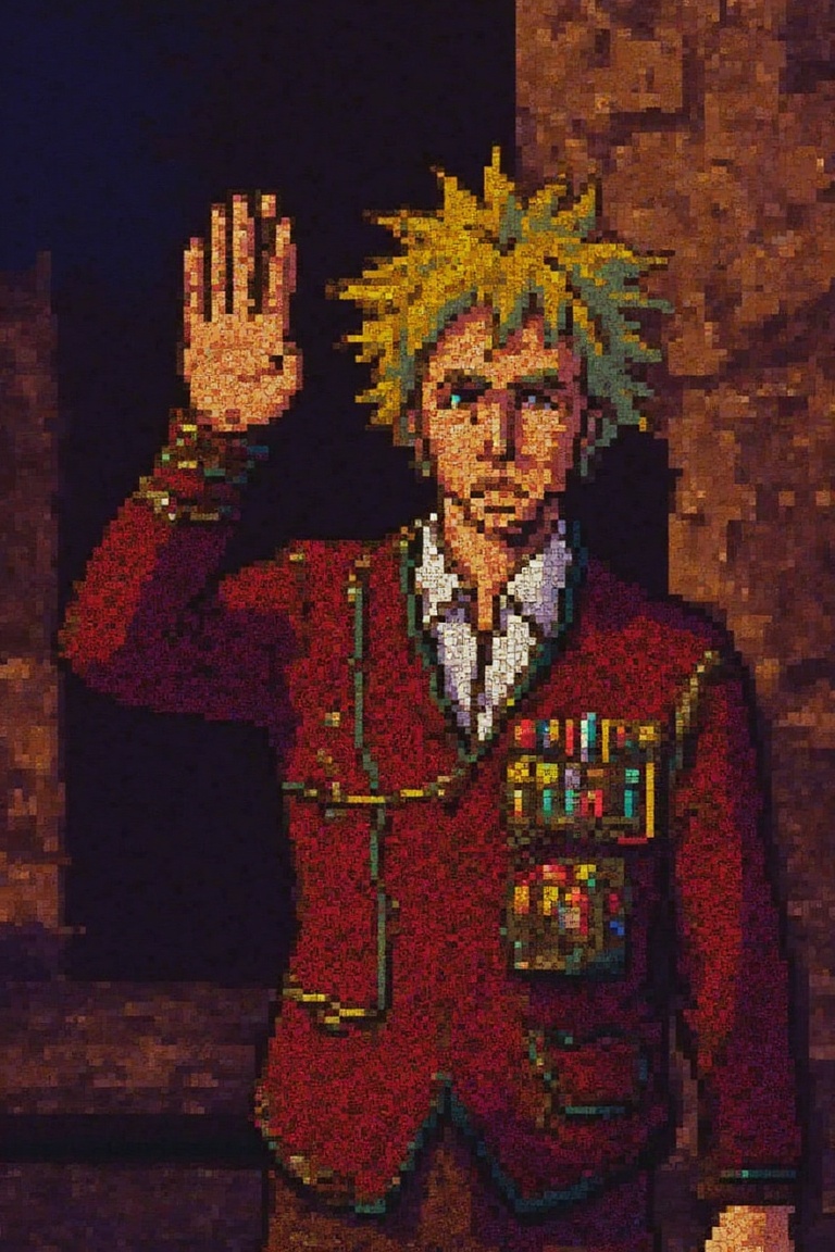 A man,  short blonde hair ,  sweater on Tensor.Art