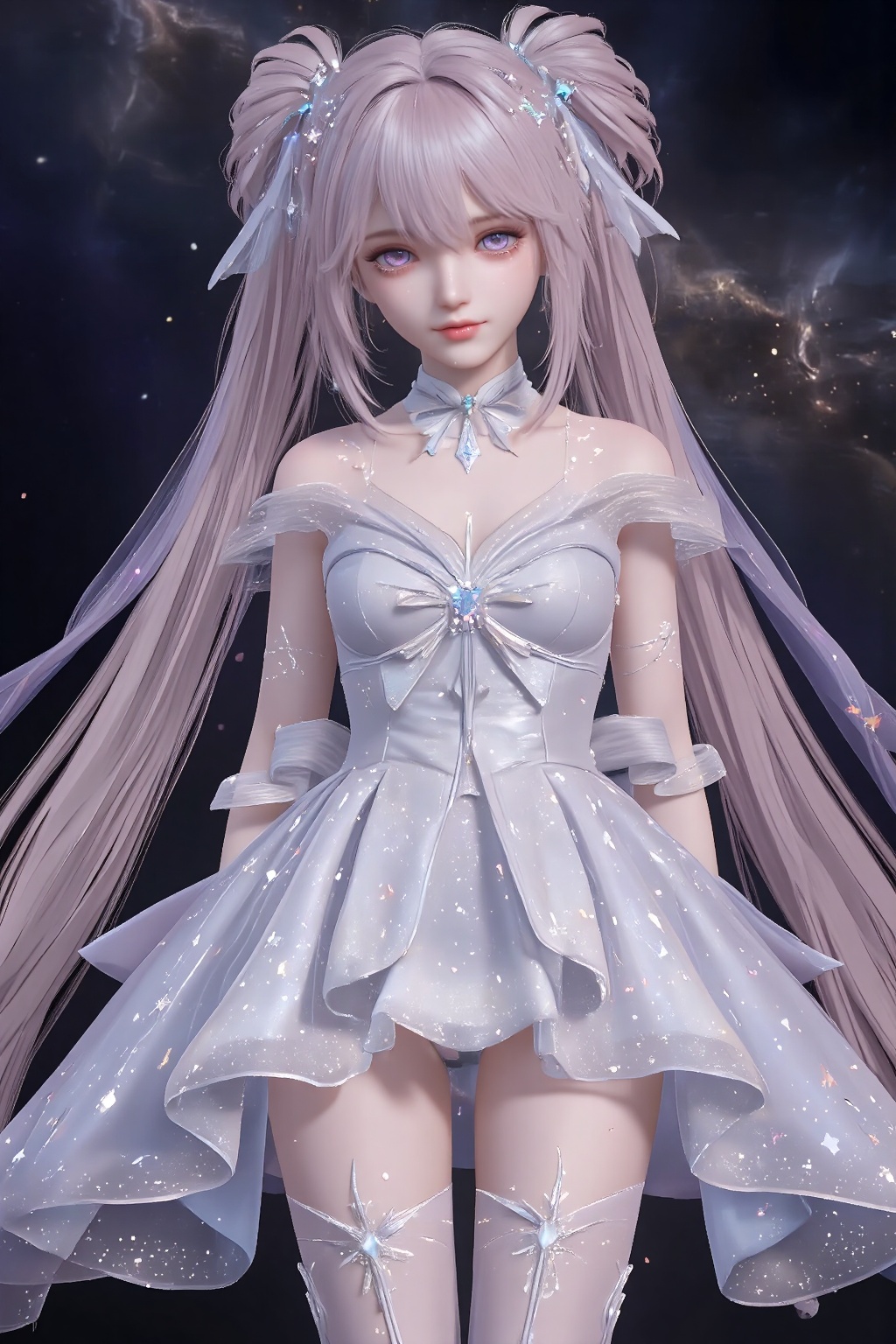 NIKKI,  NIKKI This is a digital CGI rendering of a young anime-style girl with long,  flowing on Tensor.Art