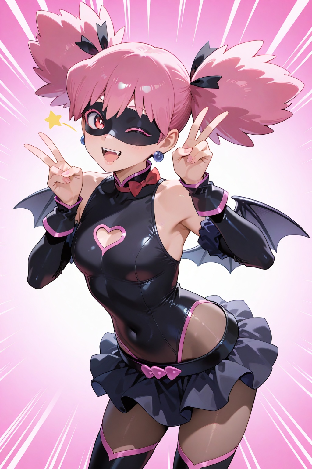 haneyama kazuho,  1girl,  bat wings on Tensor.Art