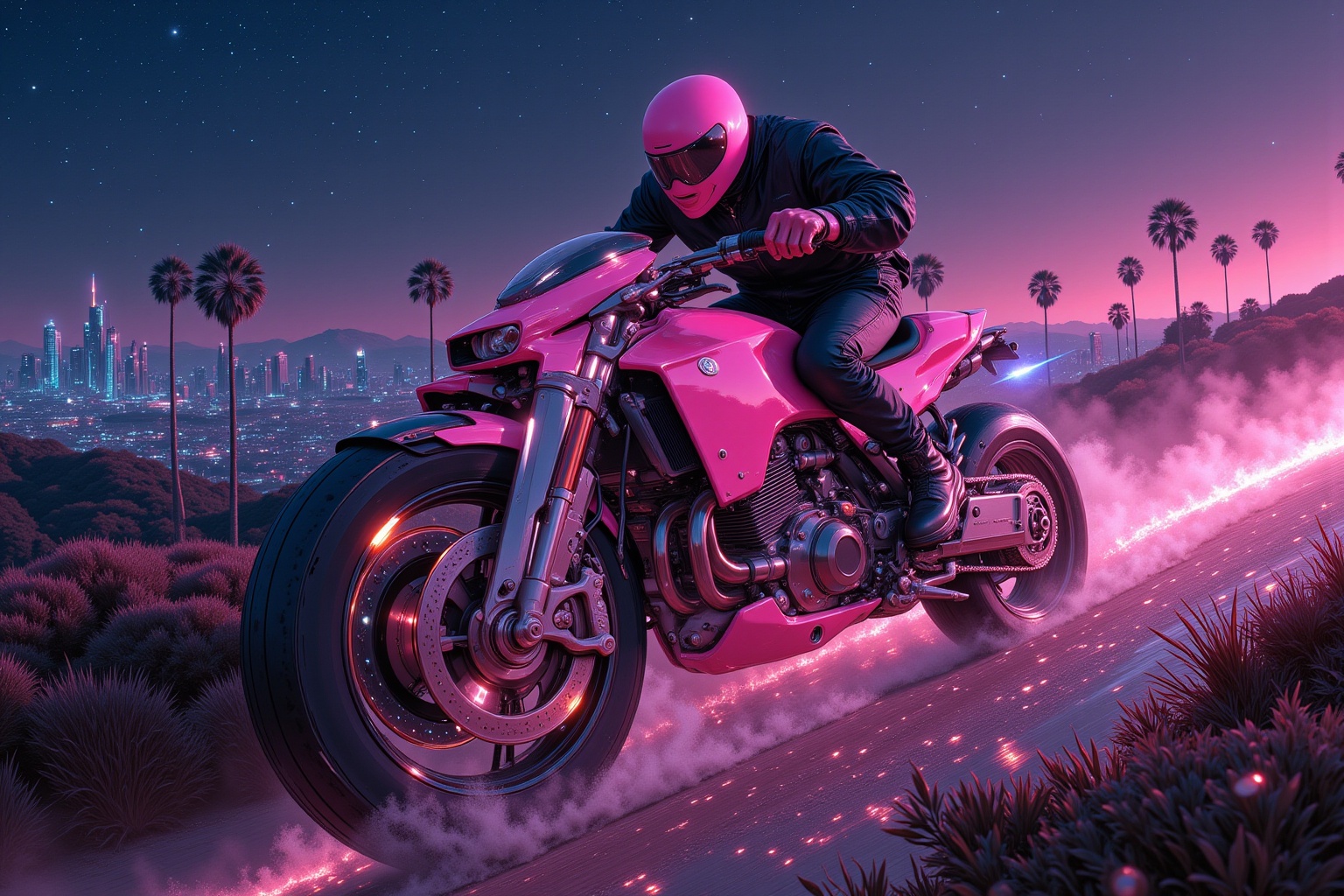 A breathtaking,  cross-country race captured from the 3/4 angle with low-to-the-ground perspective,  fully immersing the v...