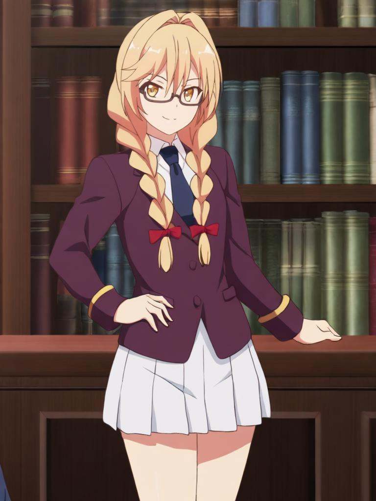 15_Liscia_AcademyUniform,  long Blonde hair,  light skin on Tensor.Art