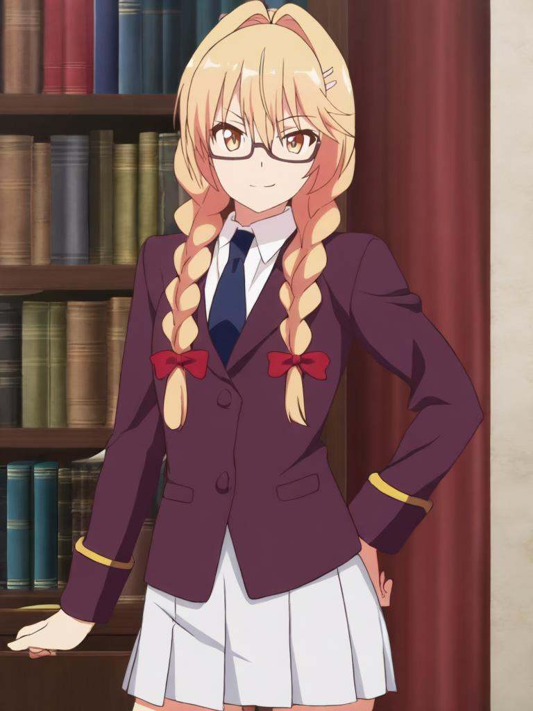 15_Liscia_AcademyUniform,  long Blonde hair,  light skin on Tensor.Art