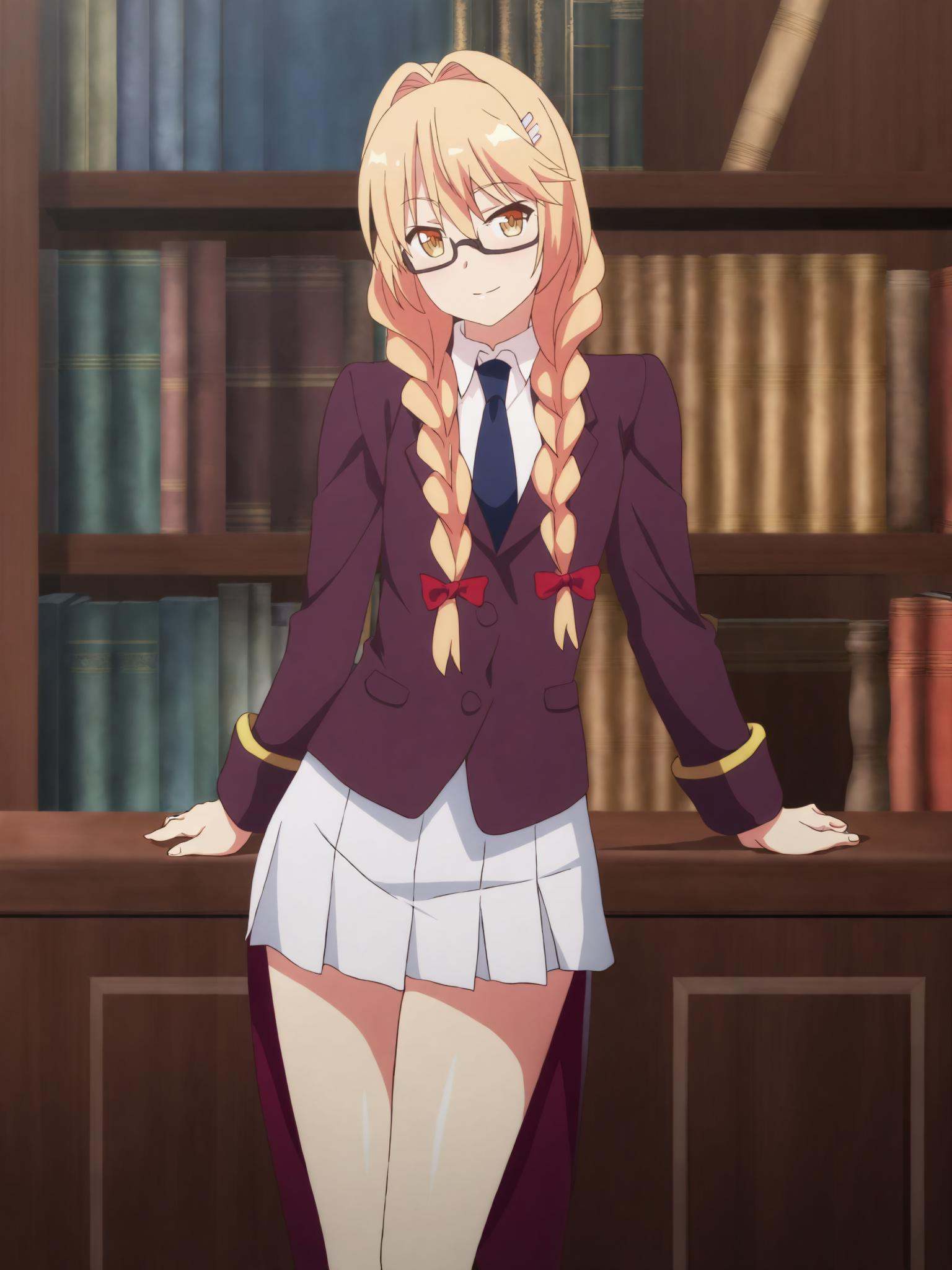 15_Liscia_AcademyUniform,  long Blonde hair,  light skin on Tensor.Art