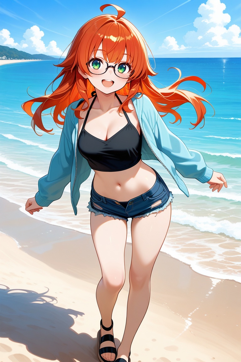 futabatoshiaki,  glasses,  middle hair on Tensor.Art
